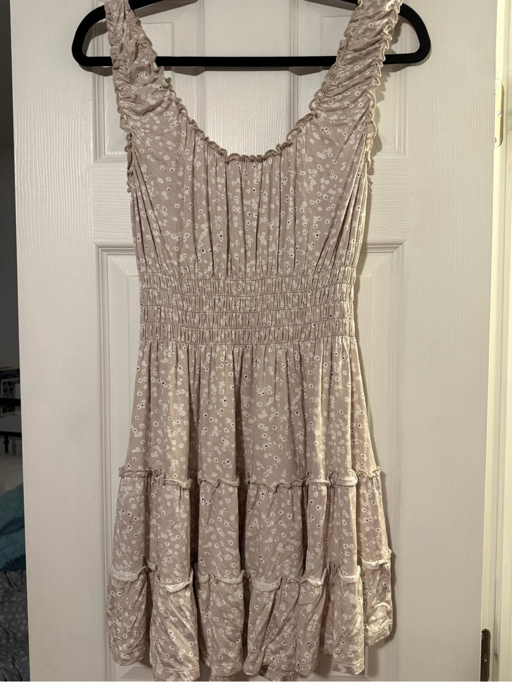 Ocean Drive Beige Floral Mini Dress